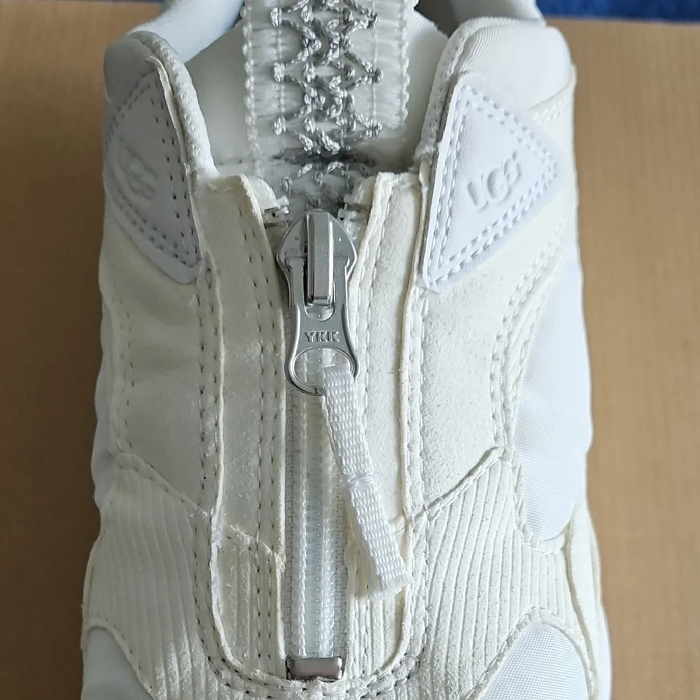 UGG CA805 Women's White/Cream Zip Sneakers - Picture 4 of 16